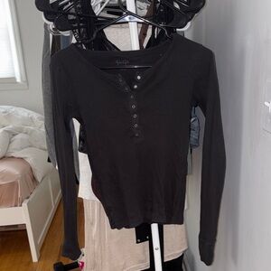 Brandy Melville Black Long Sleeve Top